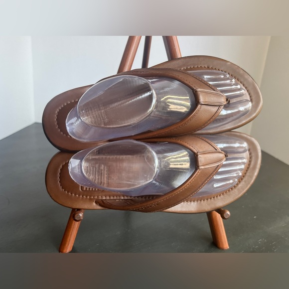 Coach Parker VTG Men’s Brown Leather Flip Flops. Sz 8M - Picture 8 of 10